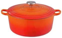 Habitat 5.3 Litre Cast Iron Casserole Dish - Orange