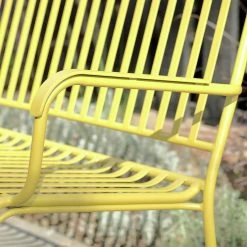 Habitat Indu 2 Seater Metal Bench - Yellow -Habitat 8906474 R Z002C
