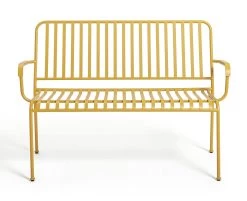 Habitat Indu 2 Seater Metal Bench - Yellow -Habitat 8906474 R Z003A