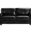 Habitat Milford Leather 3 Seater Sofa - Black -Habitat 8907741 R Z001A