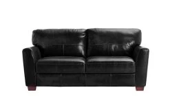 Habitat Milford Leather 3 Seater Sofa - Black