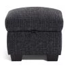 Habitat Lisbon Fabric Storage Footstool - Charcoal -Habitat 8909086 R Z001A