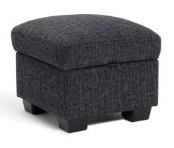 Habitat Lisbon Fabric Storage Footstool - Charcoal -Habitat 8909086 R Z002A
