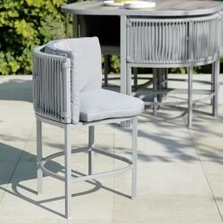 Habitat Nordic 4 Seater Rattan Patio Set - Grey -Habitat 8925620 R Z004C