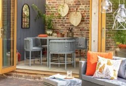 Habitat Nordic 4 Seater Rattan Patio Set - Grey -Habitat 8925620 R Z011C