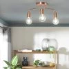 Habitat Rayner Steel LED Flush Ceiling Light - Rosegold -Habitat 8927226 R Z001A