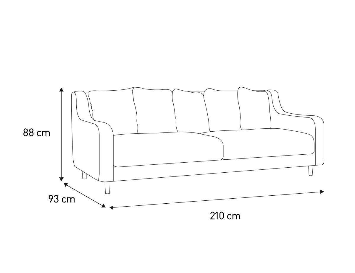 Habitat Swift Velvet 3 Seater Sofa - Moss Green 5 Habitat Swift Velvet 3 Seater Sofa - Moss Green - Image 3