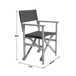 Habitat Folding Wooden Director Chair - Charcoal 12 Habitat Folding Wooden Director Chair - Charcoal -Habitat 8960128 R E001