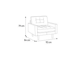 Habitat Fenner Velvet Fabric Armchair - Orange -Habitat 8962982 R E020