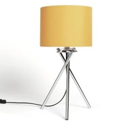 Habitat Tripod Table Lamp - Mustard And Chrome -Habitat 8980531 R Z003A