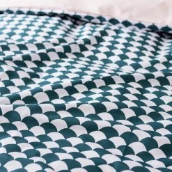 Habitat Cotton Scallop Teal Reversible Bedding Set - Double -Habitat 8985684 R Z006A