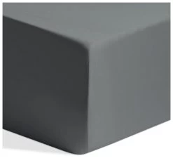 Habitat Egyptian Cotton 400TC Slate Grey Fitted Sheet-Double