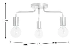 Habitat Rayner Steel 3 Light LED Flush Ceiling Light - Brass -Habitat 9048946 R Z017A