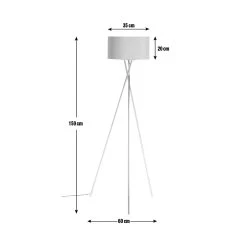 Habitat Tripod Floor Lamp - Grey And Chrome 19 Habitat Tripod Floor Lamp - Grey And Chrome -Habitat 9132742 R Z001E