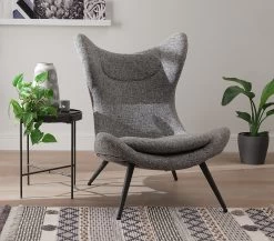 Habitat Robbie Fabric Accent Chair - Grey -Habitat 9134362 R Z001C