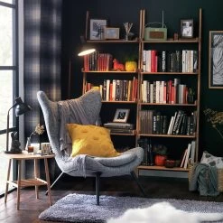 Habitat Robbie Fabric Accent Chair - Grey -Habitat 9134362 R Z002C