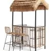 Habitat Beach Bar Gazebo With Stools - Natural 2 Habitat Beach Bar Gazebo With Stools - Natural -Habitat 9139941 R Z001A
