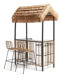 Habitat Beach Bar Gazebo With Stools - Natural