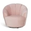 Habitat Ezra Velvet Swivel Chair - Blush Pink 2 Habitat Ezra Velvet Swivel Chair - Blush Pink -Habitat 9158472 R Z001A