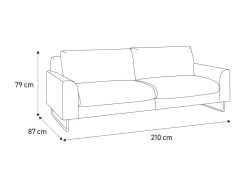 Habitat Lyle Leather 3 Seater Sofa - Tan -Habitat 9170539 R E001