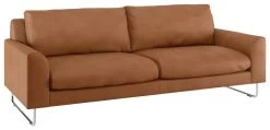 Habitat Lyle Leather 3 Seater Sofa - Tan -Habitat 9170539 R Z008A