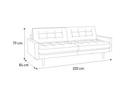 Habitat Fenner Fabric 3 Seater Sofa - Charcoal -Habitat 9173440 R E001