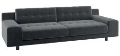 Habitat Hendricks Velvet 4 Seater Sofa - Dark Grey -Habitat 9176368 R Z008A
