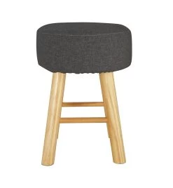 Habitat Sophie Small Fabric Stool - Charcoal