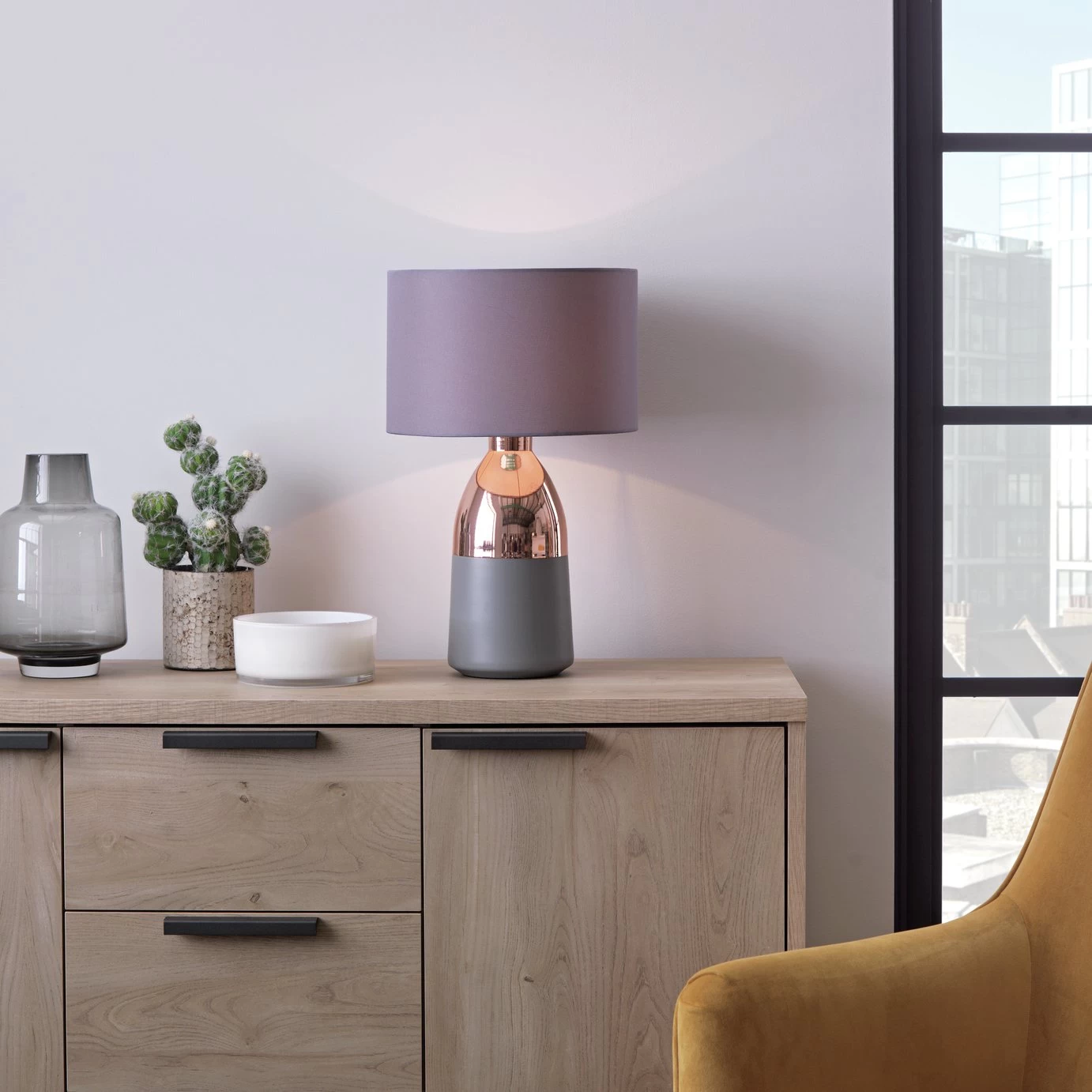 Habitat Pluto Touch Table Lamp - Copper & Grey 3 Habitat Pluto Touch Table Lamp - Copper & Grey