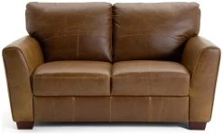 Habitat Milford Leather 2 Seater Sofa - Tan