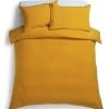 Habitat Stonewashed Cotton Plain Mustard Bedding Set -Double -Habitat 9189252 R Z001A