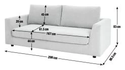 Habitat Brixley Fabric 3 Seater Sofa - Yellow -Habitat 9191336 R E001