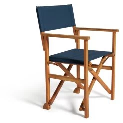 Habitat Folding Wooden Director Chair - Blue -Habitat 9196630 R Z002A