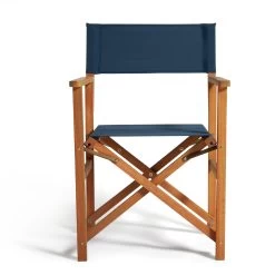 Habitat Folding Wooden Director Chair - Blue -Habitat 9196630 R Z003A