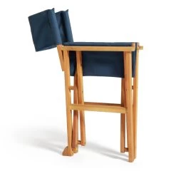 Habitat Folding Wooden Director Chair - Blue -Habitat 9196630 R Z006A