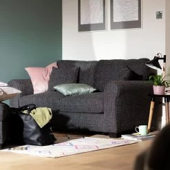 Habitat Lisbon Small Double Fabric Sofa Bed - Charcoal -Habitat 9198786 R Z001C