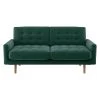 Habitat Fenner Velvet 2 Seater Sofa - Emerald -Habitat 9199541 R Z001A