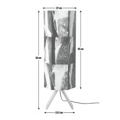 Habitat Whiteleaf Printed Column Floor Lamp - Black & White -Habitat 9201910 R E001