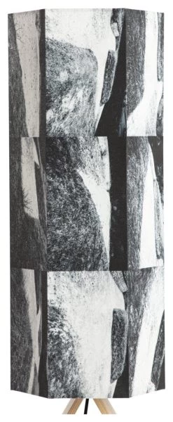 Habitat Whiteleaf Printed Column Floor Lamp - Black & White -Habitat 9201910 R Z005A