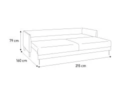 Habitat Hyde 3 Seater Fabric Sofa Bed - Charcoal -Habitat 9202115 R Z020A
