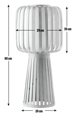 Habitat Achille Bamboo Table Lamp - Natural & White 12 Habitat Achille Bamboo Table Lamp - Natural & White -Habitat 9202256 R E001