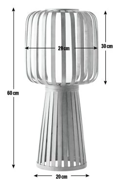 Habitat Achille Bamboo Table Lamp - Walnut & White 12 Habitat Achille Bamboo Table Lamp - Walnut & White -Habitat 9202414 R E001