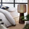 Habitat Achille Bamboo Table Lamp - Walnut & White -Habitat 9202414 R Z001A