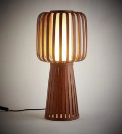 Habitat Achille Bamboo Table Lamp - Walnut & White 16 Habitat Achille Bamboo Table Lamp - Walnut & White -Habitat 9202414 R Z002C