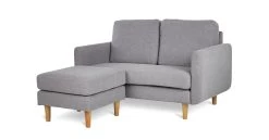 Habitat Remi Fabric 2 Seater Chaise Sofa In A Box-Light Grey