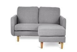 Habitat Remi Fabric 2 Seater Chaise Sofa In A Box-Light Grey -Habitat 9203341 R Z002A