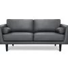Habitat Jackson Leather 3 Seater Sofa - Grey 1 Habitat Jackson Leather 3 Seater Sofa - Grey -Habitat 9204601 R Z001A