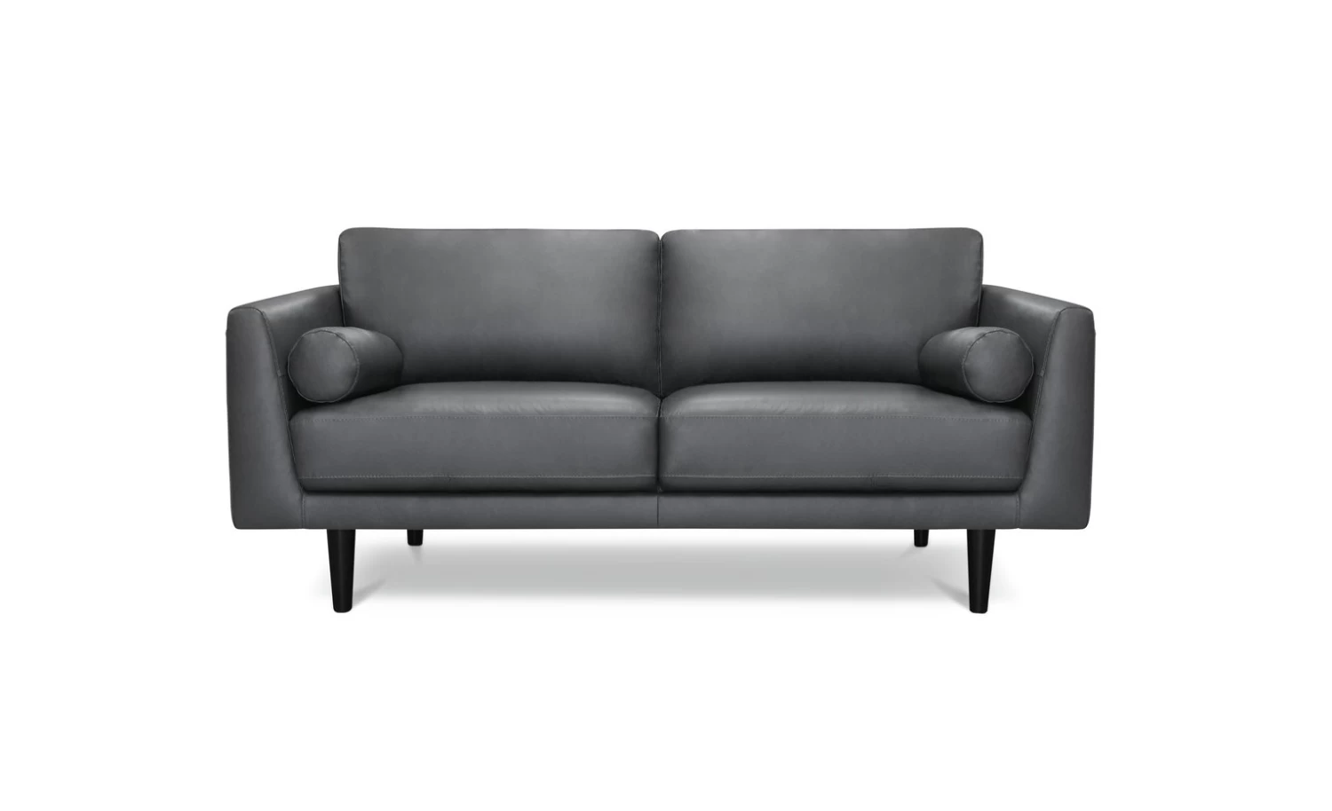 Habitat Jackson Leather 3 Seater Sofa - Grey 3 Habitat Jackson Leather 3 Seater Sofa - Grey