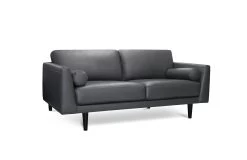 Habitat Jackson Leather 3 Seater Sofa - Grey 12 Habitat Jackson Leather 3 Seater Sofa - Grey -Habitat 9204601 R Z002A