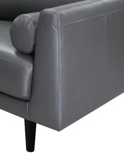 Habitat Jackson Leather 3 Seater Sofa - Grey 14 Habitat Jackson Leather 3 Seater Sofa - Grey -Habitat 9204601 R Z006A